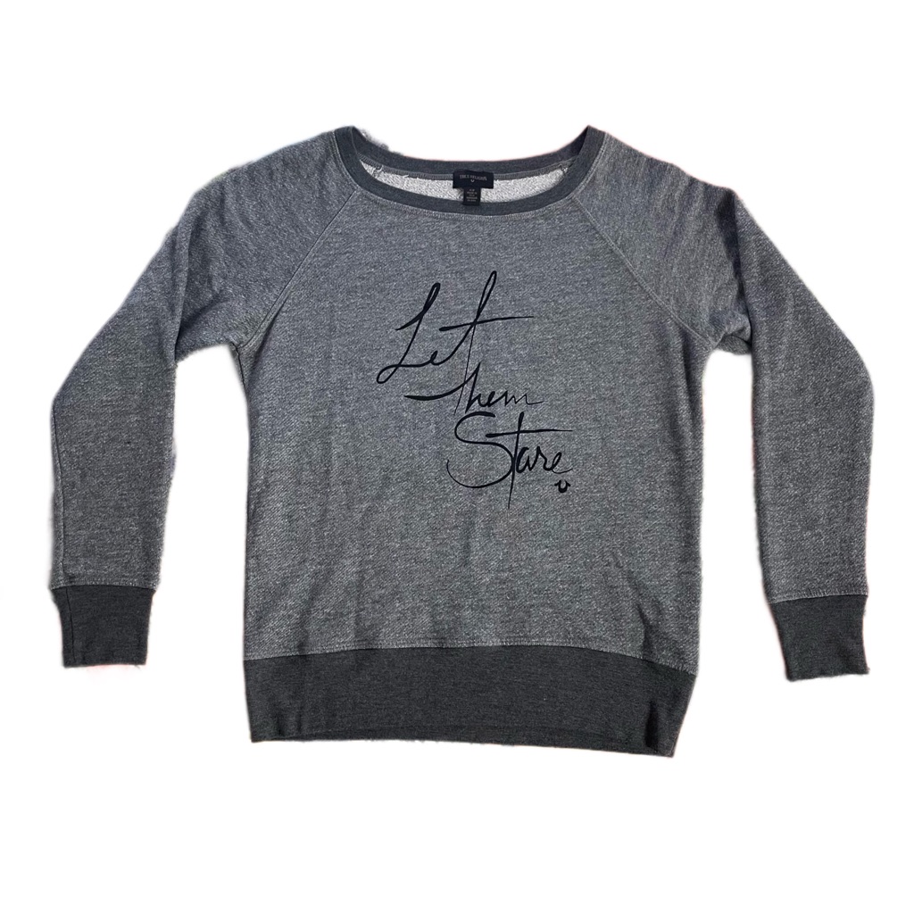 True Religion Grey Crewneck Sweater